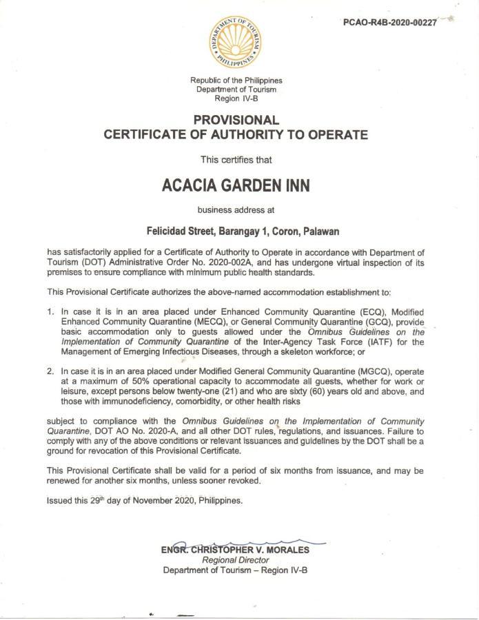Acacia Garden Inn And Suites Корон Экстерьер фото